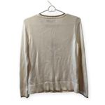 Loft Sweater Womans Size XS Cream Fuzzy Owl Long Sleeve Crew Neck Pullover Photo 1