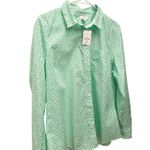 J.Crew 100% Cotton Poplin Green Floral Button Up Shirt Sz L NWT Size L Photo 4