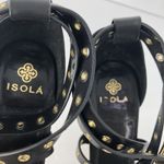 Isola Damar Black Sandal 3.5" Heels Grommets Womens Size 9.5 Photo 8