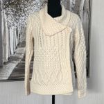 Aran Mor Women's One Button 100% Merino Wool Cream Cardigan NWT Photo 2