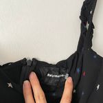 Reformation Black Elyse Patriotic Color Star Ruffle Strap Fit & Flare Mini Dress Photo 3