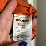 One Teaspoon NWT Bower Bird Embroidered Logo Fitted Tee - Orange Photo 5