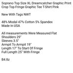 Soprano  Top Size XL Dreamcatcher Graphic Print Crop Top Fringe Graphic Tee T-Shirt Pink Photo 5