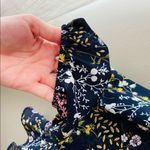 Lush Clothing Lush Cold Shoulder Floral Romper Navy Sz Medium Photo 4