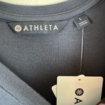 Athleta Ruched Tulip Dress in Charcoal Gray – Women’s Size Large – Adjustable Ruching Sheath NWT Photo 3