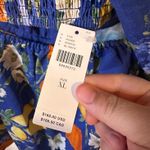 Anthropologie Corey Lynn Calter Blue Citrus Floral Smocked Romper XL Photo 2