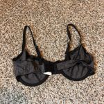 Vintage LCA Gray Cotton Bra Black Lace Trim Unlined Comfort Everyday 36C/XL Size undefined Photo 2