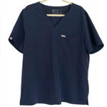 FIGS  Navy Blue Catarina One-Pocket Scrub Top Size XXL PO 3642 Style FW1000 Photo 0