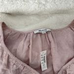 Madewell NWT Linen Blend Lorelei Mini Babydoll Dress Pink Women’s Size XXL Photo 3