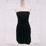 LA Made Elegant Black Strapless velvet  Dress Photo 1