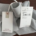 Good American  - NWT Silver Sparkle Short Sleeve Crop Top Sz 1 - S/M Photo 7