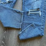 SheIn High Rise Distressed Jeans - Light Blue Photo 1