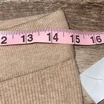 Sioni Womens Ribbed Knit Elastic Waistband Wide Leg Pants Beige Size Medium NWT Tan Photo 7