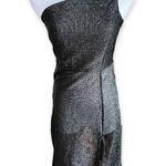 Boutique Womens Metallic Shimmer Semi Sheer One Shoulder Dress - Sz S Photo 0