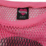 Hard Candy Top Size XL 15-17 Fishnet Shirt Cover Up Top Graphic Peace Logo Pink Photo 4