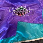 Vintage 80s 90s Arctic Cat Snowmobile Ski Thinsulate Lined Satin Zip Jacket. Purple Size M Photo 13