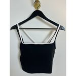 Vuori  Daily Layered Crop Tank Top in Black Size Medium Photo 2
