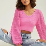 Altar'd State Pink Knit Sweater Photo 0