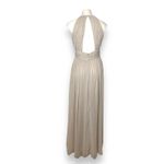Dessy Collection Dress Halter Maxi Gown Prom Shirred Chiffon Open Back 6 8 Photo 2