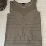 Wolford taupe medium semi sheer seamless cami tank top with bow and stripes Tan Photo 0