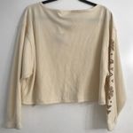 Roxy Women's Sandy Road Long Sleeve Top in Parchment size S NWT Photo 4