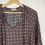 Mason & Belle Boutique  Pink & Blue Printed Long Sleeve Blouse S Photo 2