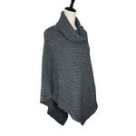 Cocogi Made in Italy Gray Knit Cowl Neck Poncho One Size | Wool Alpaca Blend Photo 1