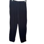 Signature Studio  black and white velvet joggers size extra large waist 15" Photo 1
