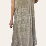 90s vintage boho satin olive green maxi dress Citron Santa Monica Medium Photo 6