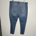 LuLaRoe Skinny Fit Jeans Size 36 (16W) Ankle Distressed Raw Hem Slimming Panels Photo 1