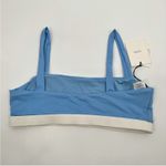 ONIA  Zoe Blue White Tricot Bikini Swim Top Square Neck NEW XL Photo 3