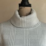 J.Crew Houndstooth Turtle Neck White Gray Sweater Size Large Photo 2