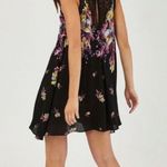 Free People Intimately FP black lace floral Marsha tunic / mini dress mock neck Photo 3