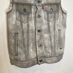 Levi's Levi’s Gray Denim Jean Vest Sz Sm Button Closure Cotton Classic Contemporary Photo 2