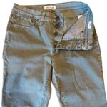 Madewell 9 High Rise Skinny Jeans Button Fly Olive Green Women's Size 28 Photo 1