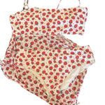 Size 4XL 3 piece strawberry print bikini top bottom coverup EUC Red Photo 0