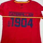 Caterpillar Cat  Hot Red Established Tee Women’s Size S NWT Photo 4