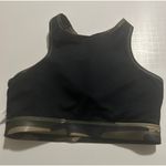 Nike Women's Dri-Fit Sports Bra High-Neck Green Camo Swoosh Logo XS Photo 4