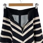 Banana Republic  Mixed Stripe Midi Skirt Size 2 Black and Cream Photo 8