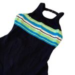 Vintage 70s Cole of California Bathing Suit Black Striped Mod MCM Movie Prop‎ Size 6 Photo 7