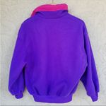 Vintage 90s Izzi Fleece Bright Purple Neon Pink Pullover Jacket Oversized size S Photo 1