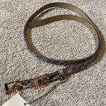 Women’s Belt Unusual Double Buckle In Faux Snakeskin Design Size M NWT Size M Photo 0