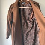Vintage Max New York Wool Blend Long Coat Brown Large Clean Girl Peppy Academia Photo 5