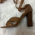 Club Monaco  tan leather wrap heels Size6.5  A21 Photo 6