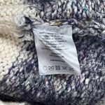 Tabitha Sweater Ivory Blue Striped Fuzzy Knit‎ Pullover Crew Neck Size Medium Photo 7