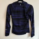 Nike Dri Fit Running Half Zip Long Sleeve Top Shirt Black Purple Stripe Size S Photo 8