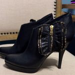 Juicy Couture  Black Ankle Booties with Gold Accents, Size 10M Photo 3