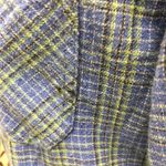 Vintage 90s Evolution cropped blue green plaid flannel Grunge Shirt Size S Photo 6