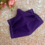 Solid Purple Premium Cotton Reusable Fave Mask Photo 0