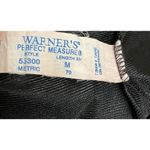 Vintage Warner's Slip Set Top Full Skirt Size Small/Medium Black Satin 1980s Photo 11